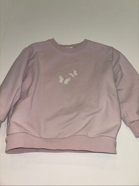 Jamie Kay Lilac Sweatshirt with White Butterfly Motif